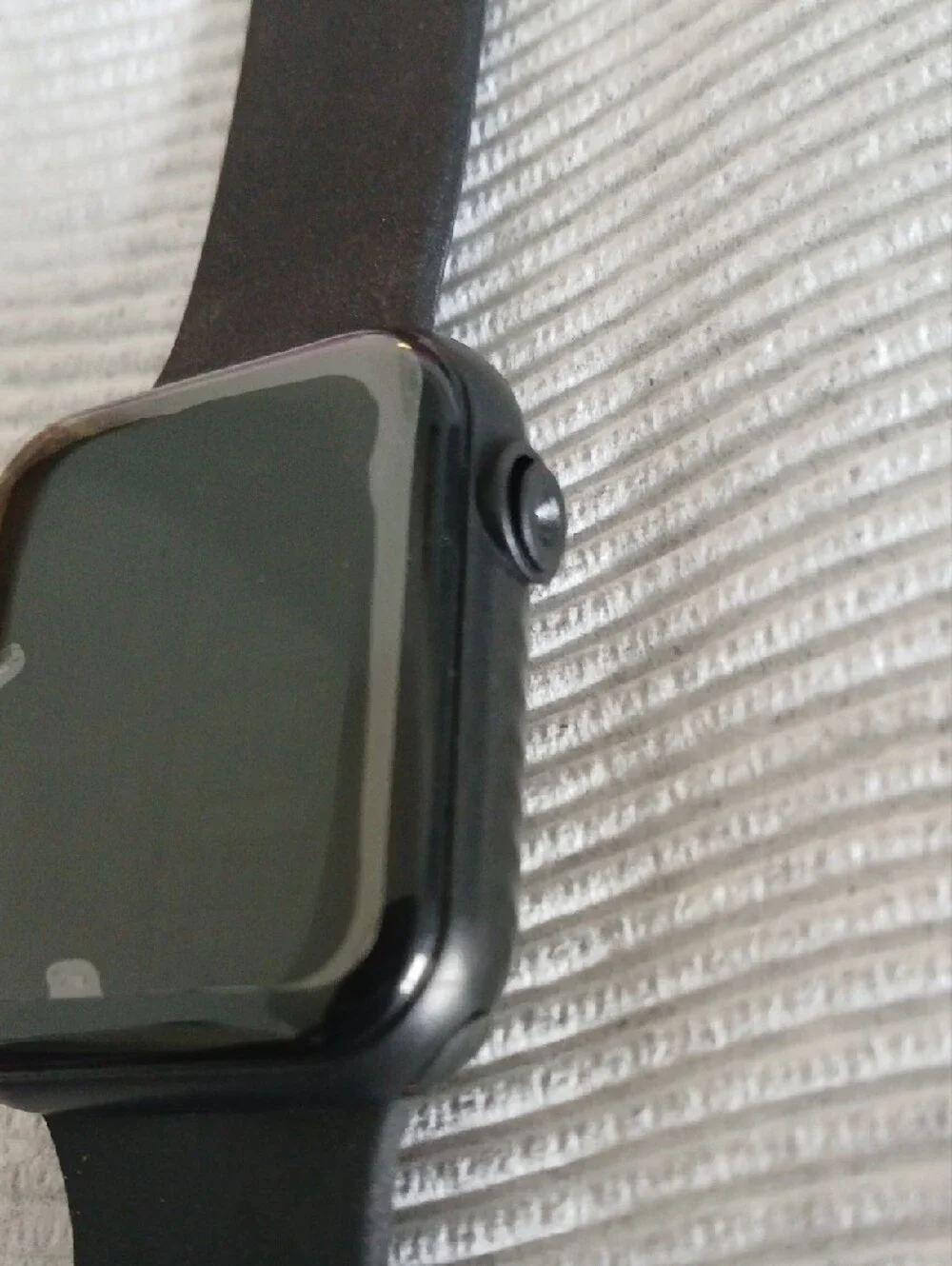 Black Smartwatch with Black Silicone Band